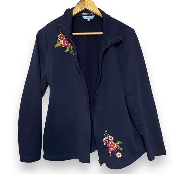 Penman’s Zip Up Sweater with floral embroidery - Picture 2 of 10